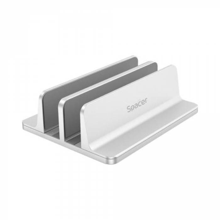 Stand vertical laptop Spacer SPS-Vertical, Silver