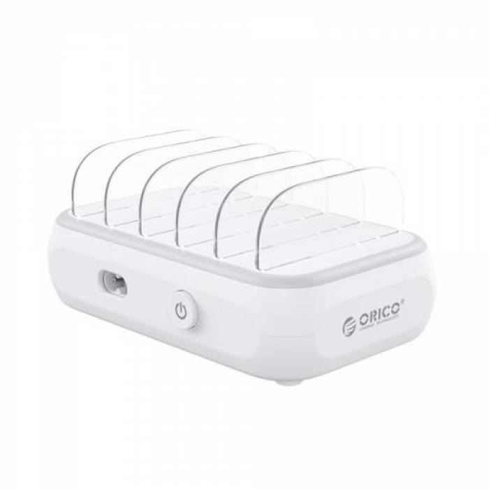 Statie de incarcare Orico APD-4U1C, 4x USB, 1x USB-C, White