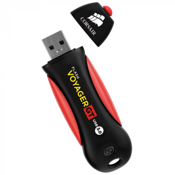 Stick Memorie Corsair Voyager GT, 128GB, USB 3.0, Black-Red