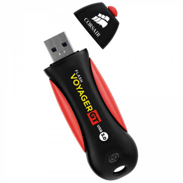 Stick Memorie Corsair Voyager GT, 512GB, USB 3.0, Black-Red