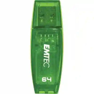 Stick memorie Emtec C410 64GB, USB 2.0, Green