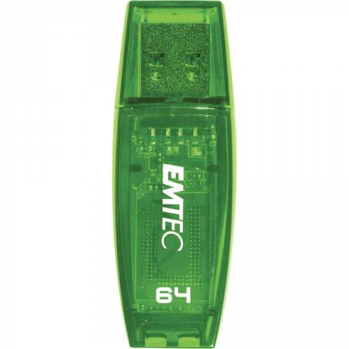Stick memorie Emtec C410 64GB, USB 2.0, Green