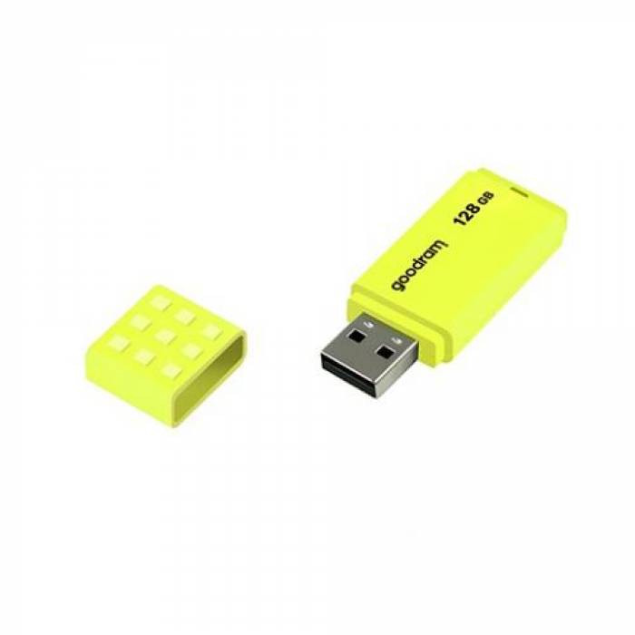Stick memorie Goodram UME2, 128GB, USB 2.0, Yellow
