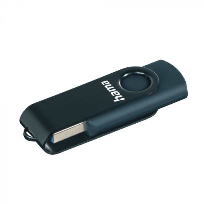 Stick memorie Hama Rotate, 64GB, USB 3.0, Petrol Blue