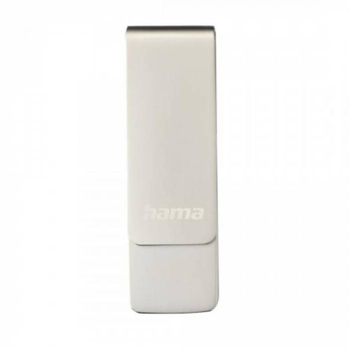 Stick memorie Hama Rotate Pro, 128GB, USB 3.0 Tip A, Silver