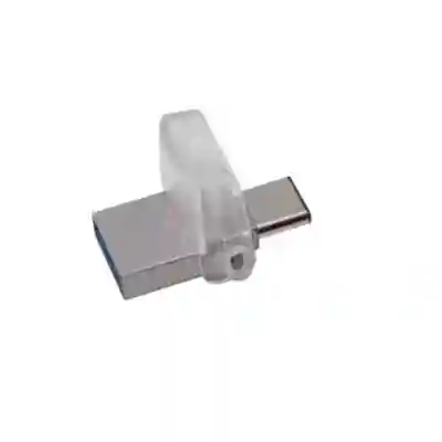 Stick Memorie Kigston microDuo 3C 128GB, USB 3.0 + USB-C, Silver