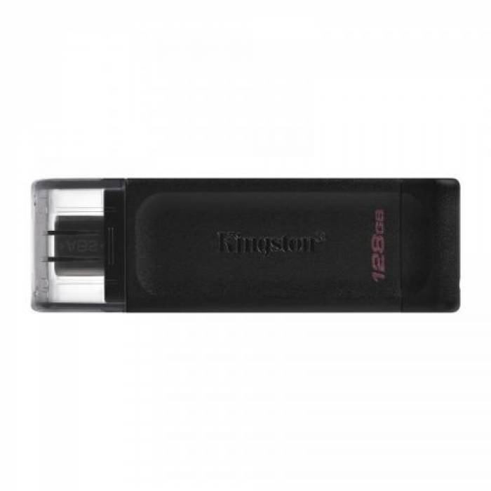 Stick memorie Kingston DataTraveler 70 128GB, USB 3.2 tip C, Black