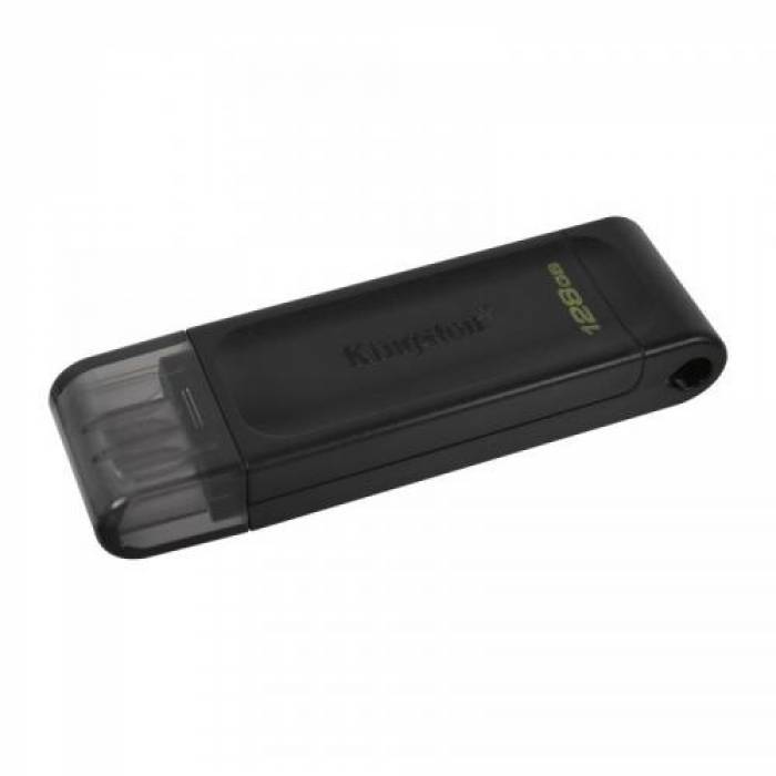 Stick memorie Kingston DataTraveler 70 128GB, USB 3.2 tip C, Black