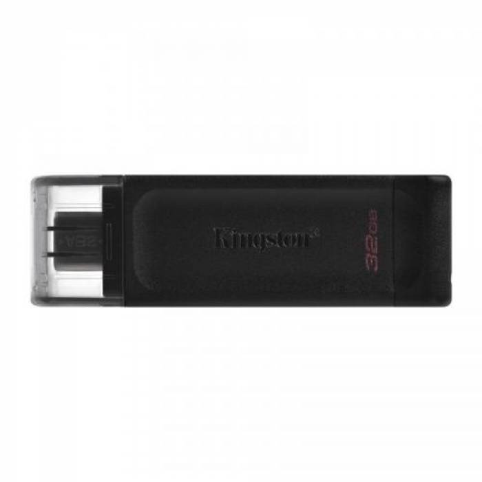 Stick memorie Kingston DataTraveler 70 32GB, USB 3.2 tip-C, Black