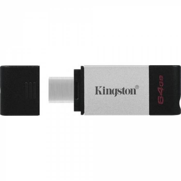 Stick memorie Kingston DataTraveler 80, USB-C, Black-Silver