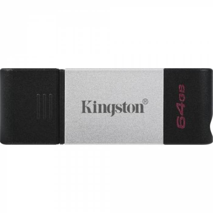 Stick memorie Kingston DataTraveler 80, USB-C, Black-Silver