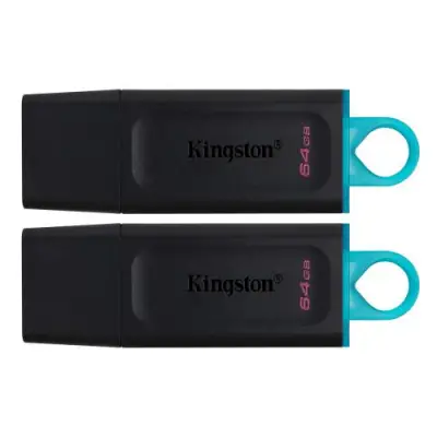 Stick memorie Kingston DataTraveler Exodia 32GB, USB 3.0, Black-Teal, 2 Pack