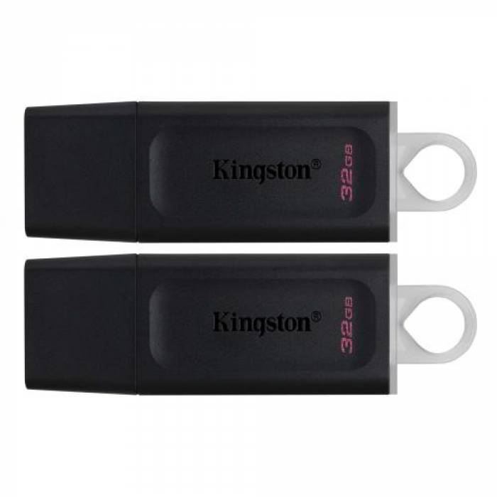 Stick memorie Kingston DataTraveler Exodia 32GB, USB 3.0, Black-White, 2 Pack