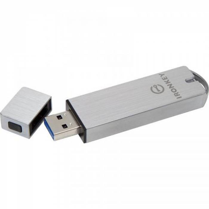 Stick Memorie Kingston IronKey Enterprise S1000 Encrypted 128GB, USB 3.0, Silver