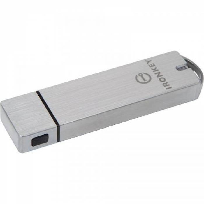 Stick Memorie Kingston IronKey Enterprise S1000 Encrypted 128GB, USB 3.0, Silver