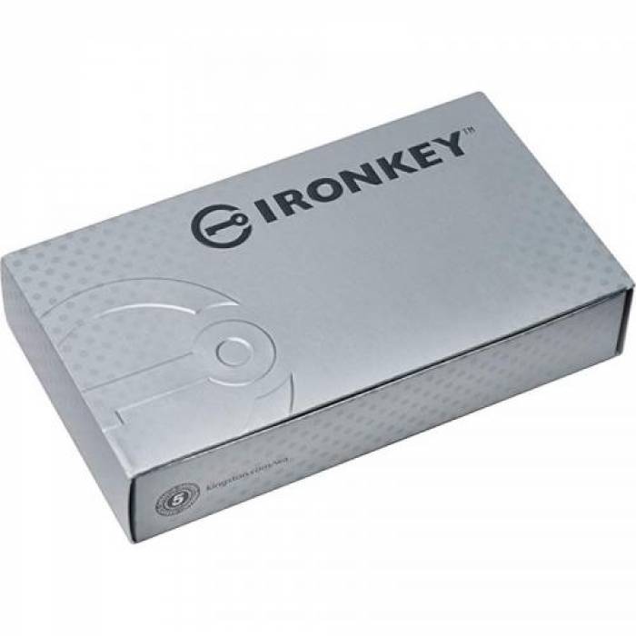 Stick Memorie Kingston IronKey Enterprise S1000 Encrypted 128GB, USB 3.0, Silver