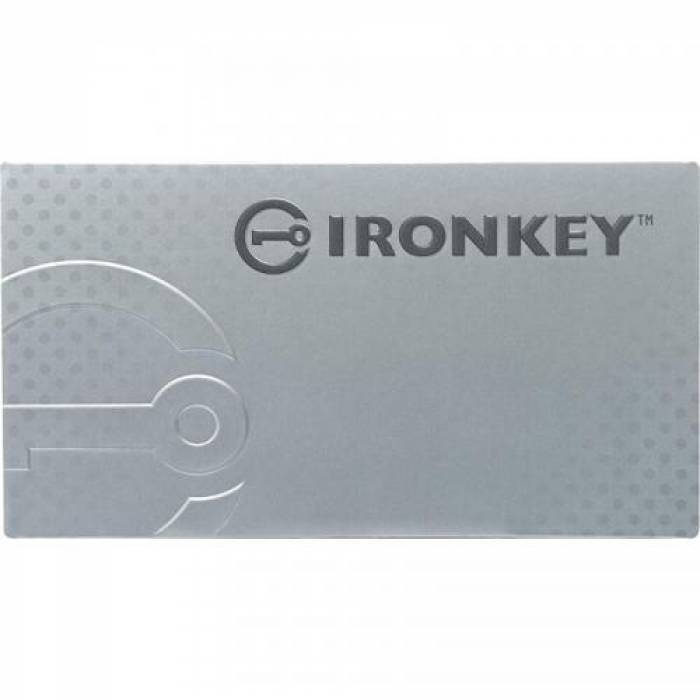 Stick Memorie Kingston IronKey Enterprise S1000 Encrypted 128GB, USB 3.0, Silver