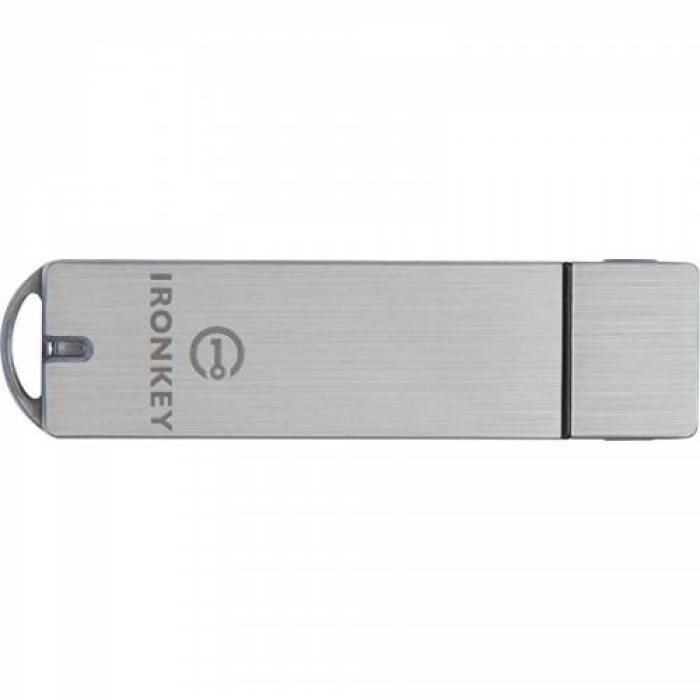 Stick Memorie Kingston IronKey Enterprise S1000 Encrypted 32GB, USB 3.0, Silver