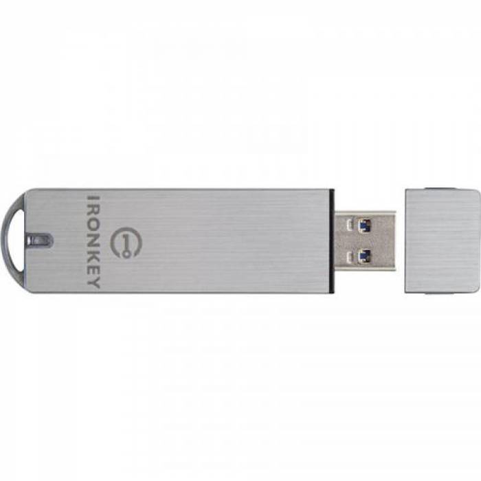 Stick Memorie Kingston IronKey Enterprise S1000 Encrypted 64GB, USB 3.0, Silver