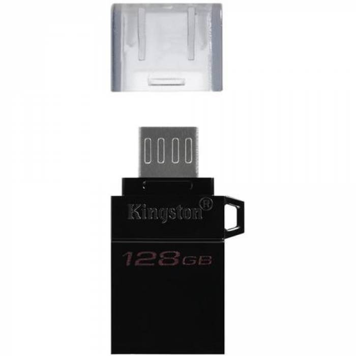 Stick memorie Kingston microDuo3 G2 128GB, USB 3.2 Gen 1, Black