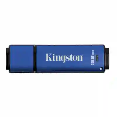 Stick memorie Kingston Vault Privacy 128GB, USB 3.0, Blue