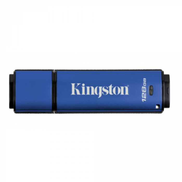 Stick memorie Kingston Vault Privacy 128GB, USB 3.0, Blue