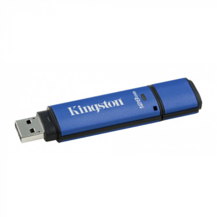 Stick memorie Kingston Vault Privacy 128GB, USB 3.0, Blue