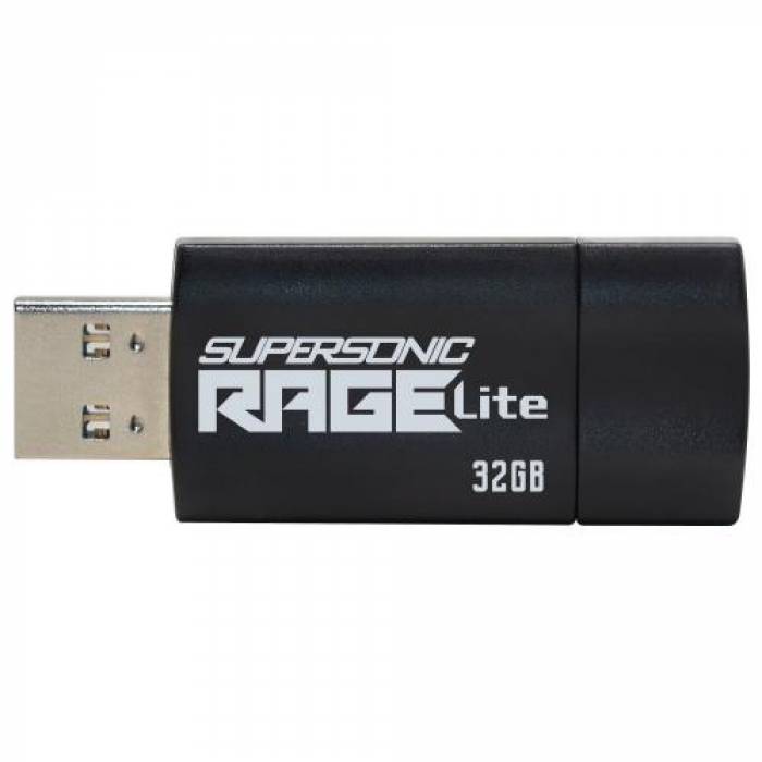 Stick memorie Patriot Supersonic Rage Lite 32GB, USB3.0, Black