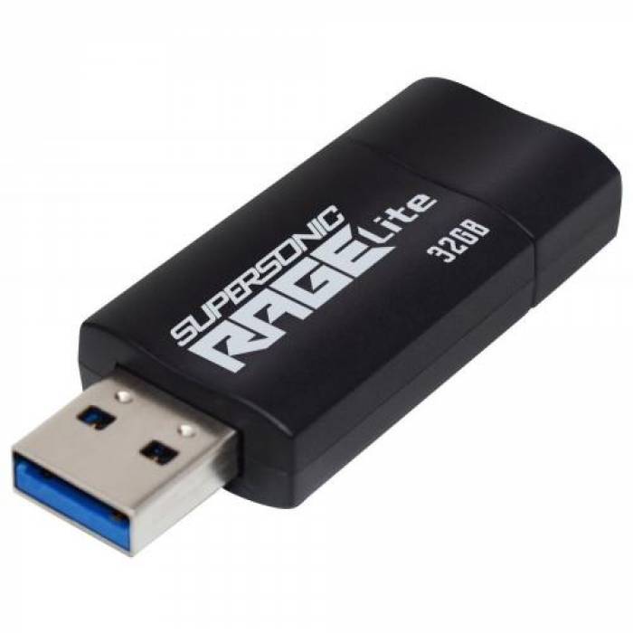 Stick memorie Patriot Supersonic Rage Lite 32GB, USB3.0, Black