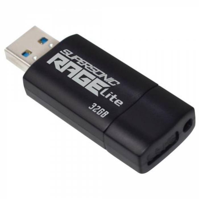 Stick memorie Patriot Supersonic Rage Lite 32GB, USB3.0, Black