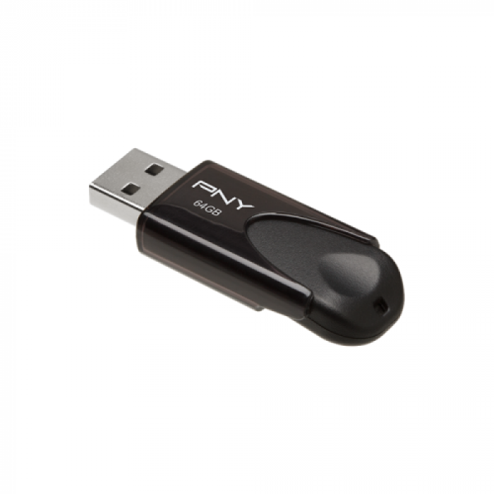 Stick memorie PNY Attache 4 64GB, USB 2.0, Black Stick memorie PNY Attache 4 64GB, USB 2.0, Black