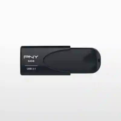Stick memorie PNY Attaché 4 64GB, USB 3.1, Black