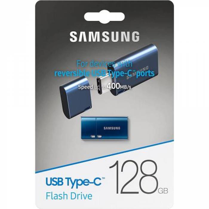 Stick Memorie Samsung 128GB, USB-C 3.0, Blue