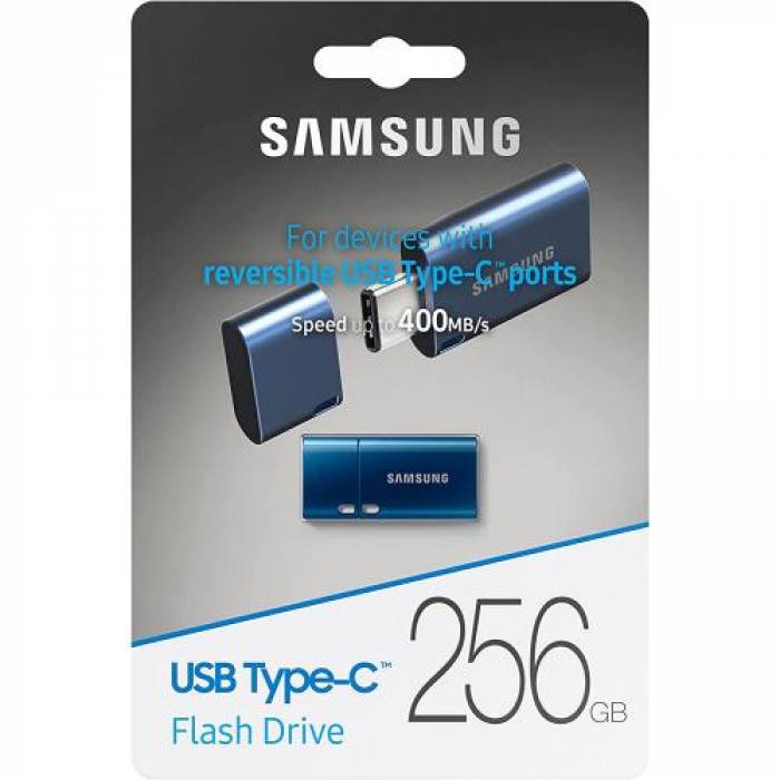 Stick Memorie Samsung 256GB, USB-C 3.0, Blue