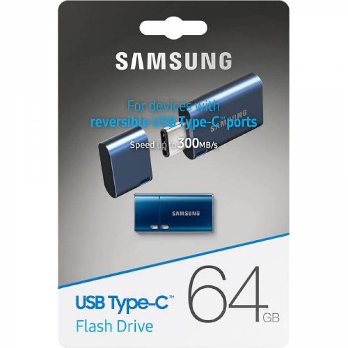 Stick Memorie Samsung 64GB, USB-C 3.0, Blue