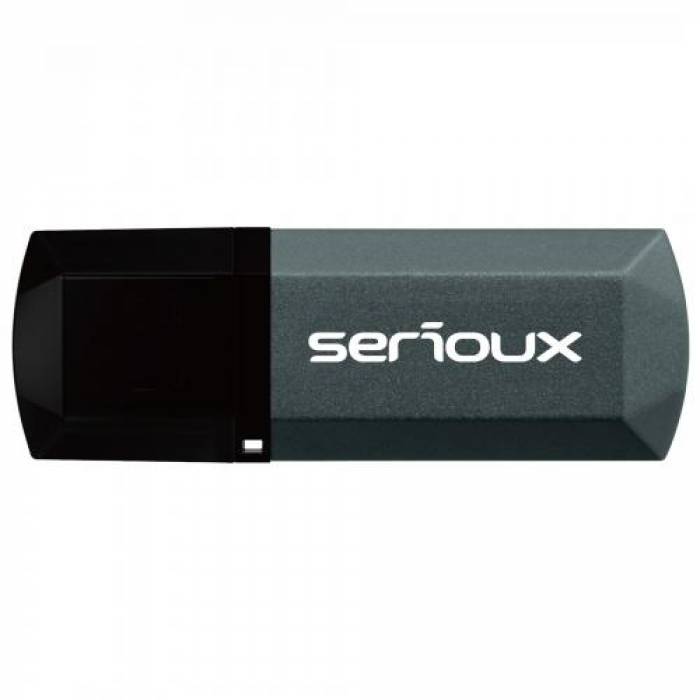 Stick memorie Serioux DataVault USB V153 64GB, USB 2.0, Black