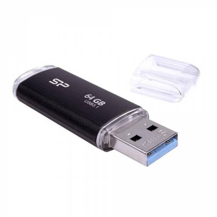 Stick Memorie Silicon Power Blaze B02, 64GB, USB 3.1, Black