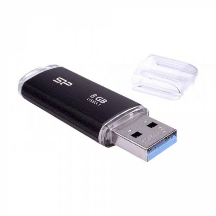 Stick memorie Silicon Power Blaze B02 8GB, USB 3.0, Black