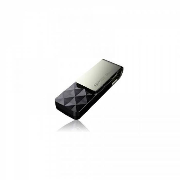 Stick Memorie Silicon Power Blaze B30 64GB, USB 3.0, Silver-Black