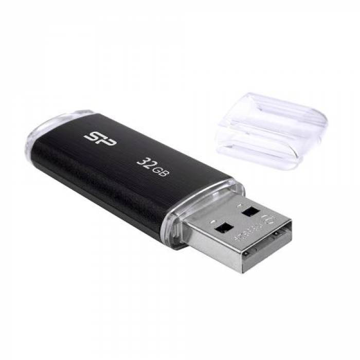 Stick Memorie Silicon Power Ultima U02 32GB, USB2.0, Black