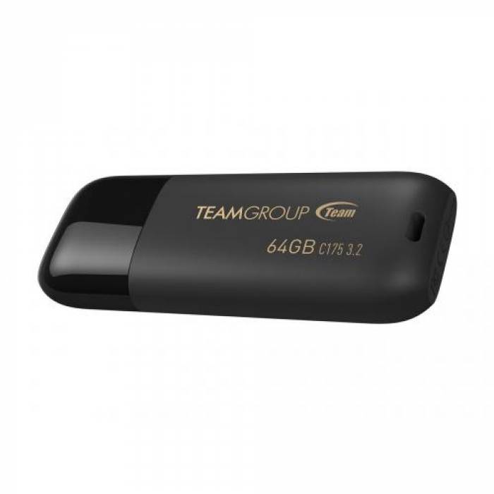 Stick Memorie TeamGroup C175 64GB, USB 3.0, Black