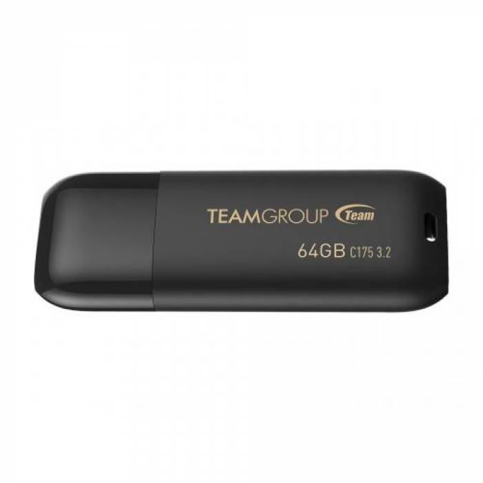 Stick Memorie TeamGroup C175 64GB, USB 3.0, Black