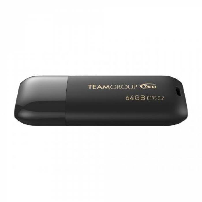 Stick Memorie TeamGroup C175 64GB, USB 3.0, Black