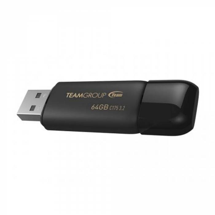 Stick Memorie TeamGroup C175 64GB, USB 3.0, Black