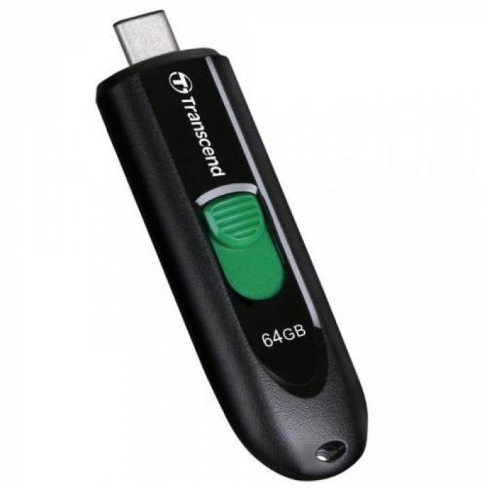 Stick memorie Transcend Jetflash 790C, 64GB, USB-C, Black