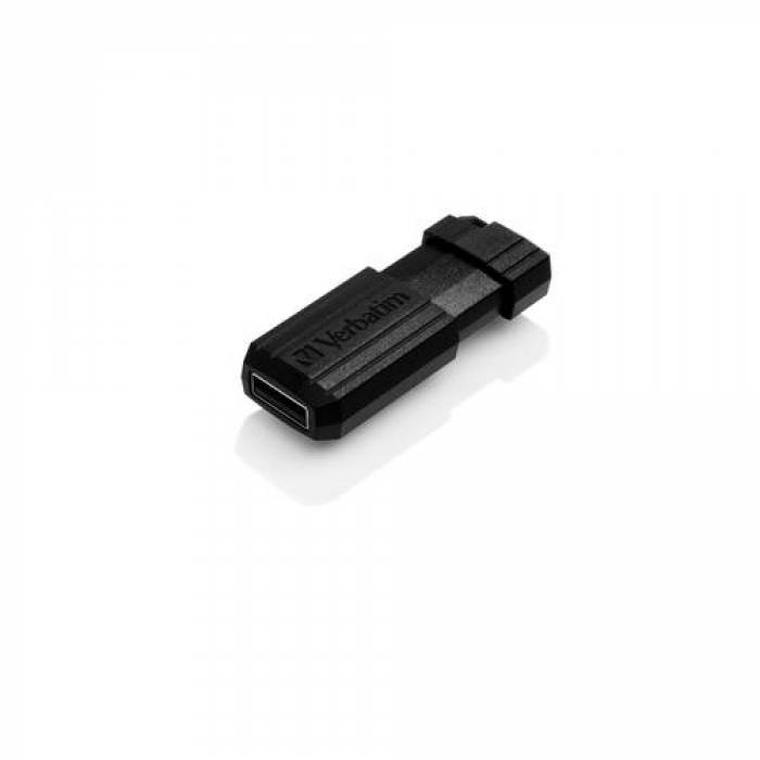 Stick memorie Verbatim Store 'n' Go PinStripe 32GB, USB 2.0, Black