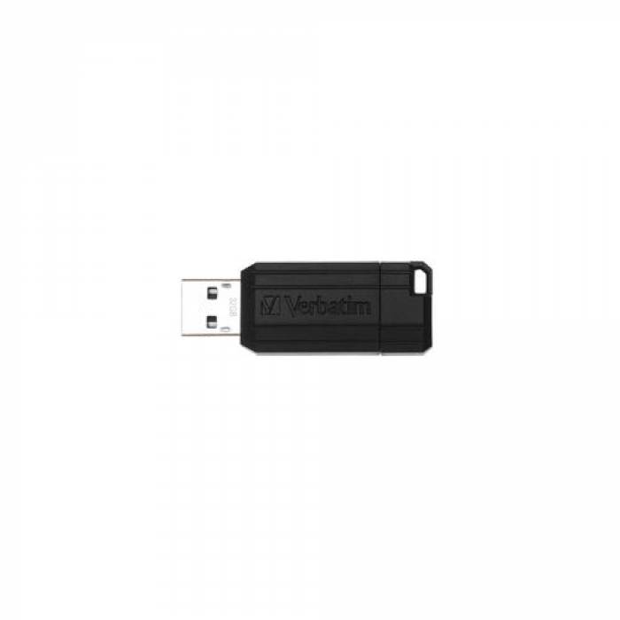 Stick memorie Verbatim Store 'n' Go PinStripe 32GB, USB 2.0, Black