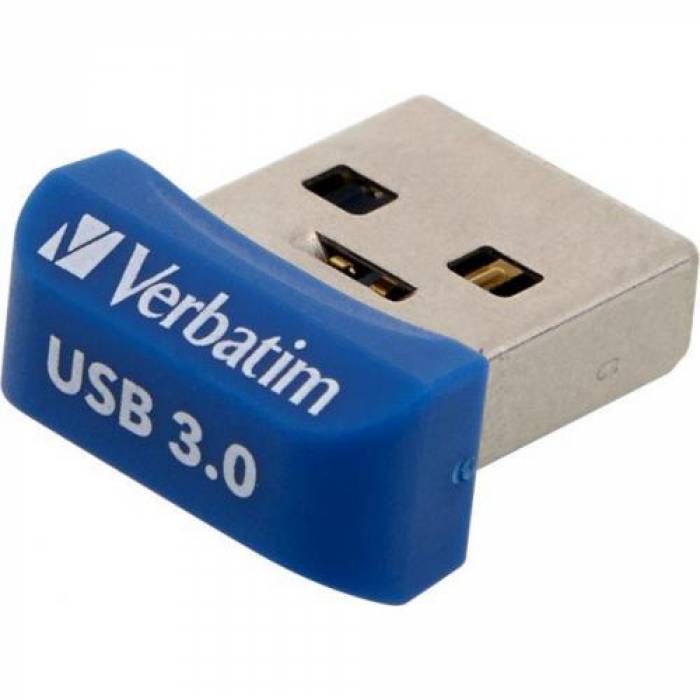 Stick memorie Verbatim Store 'n' Stay Nano, 64GB, USB 3.0, Blue