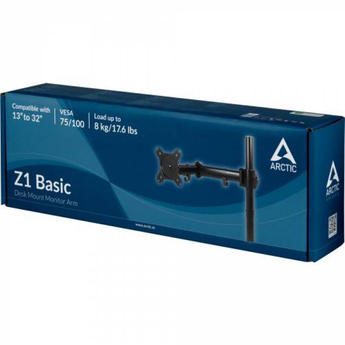 Suport Arctic Z1 Basic pentru monitor, Black