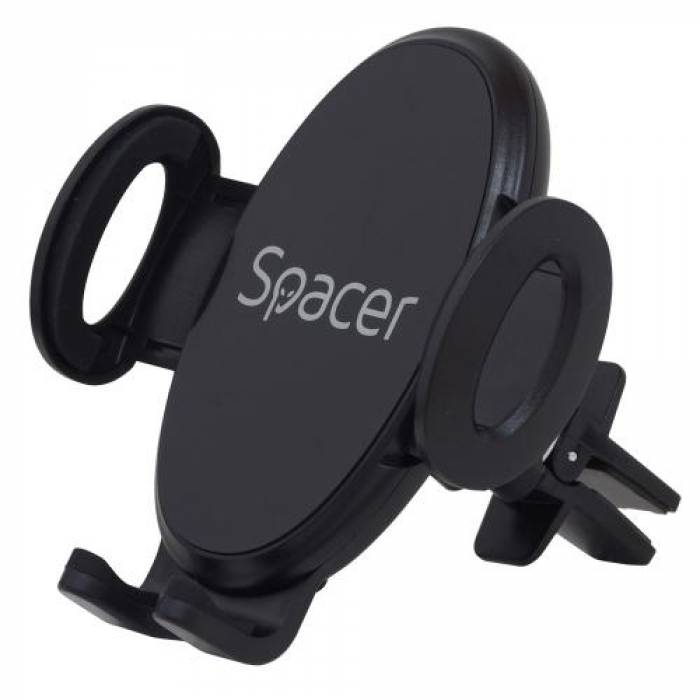 Suport auto Spacer SPCH-GRV-CLIPS, Black